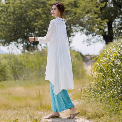 Solid Casual Polo Collar Irregular Blouse