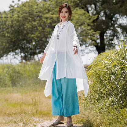 Solid Casual Polo Collar Irregular Blouse