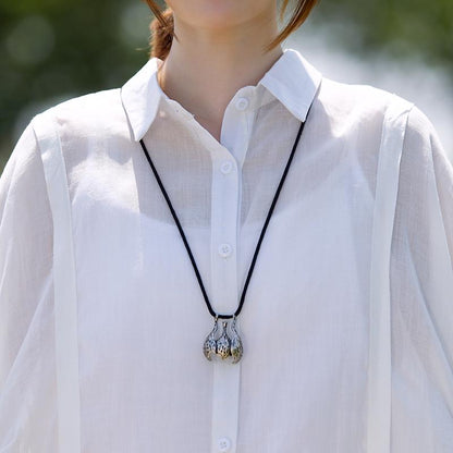 Solid Casual Polo Collar Irregular Blouse