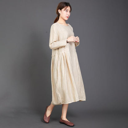 Solid Color Agaric Lace Loose Comfortable Dress