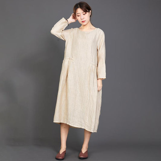 Solid Color Agaric Lace Loose Comfortable Dress