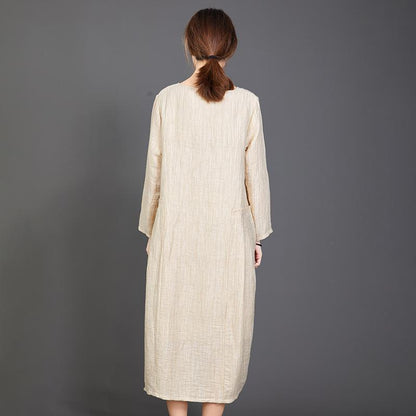 Solid Color Agaric Lace Loose Comfortable Dress