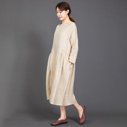 Solid Color Agaric Lace Loose Comfortable Dress