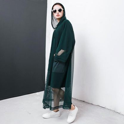 Solid Color Big Pockets Drawstring Dress