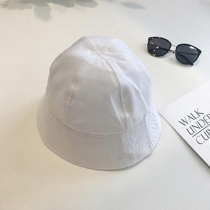 Solid Color Casual Cotton Bucket Hat