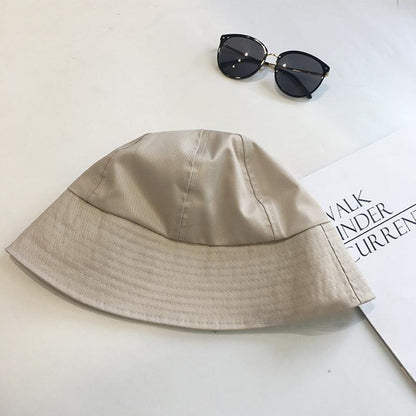 Solid Color Casual Cotton Bucket Hat