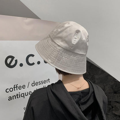 Solid Color Casual Cotton Bucket Hat