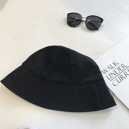 Solid Color Casual Cotton Bucket Hat