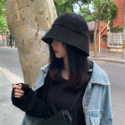 Solid Color Casual Cotton Bucket Hat