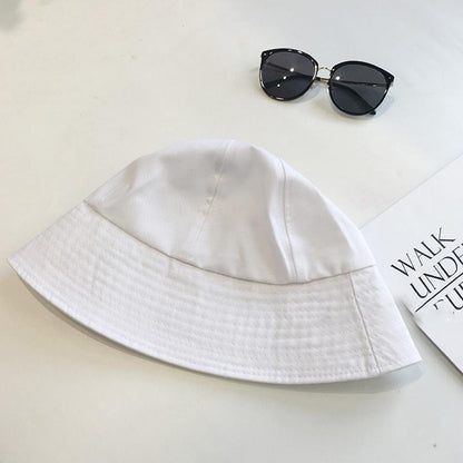 Solid Color Casual Cotton Bucket Hat