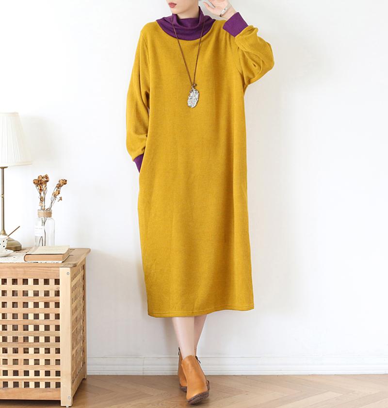 Solid Color Casual Elegant Knit Dress