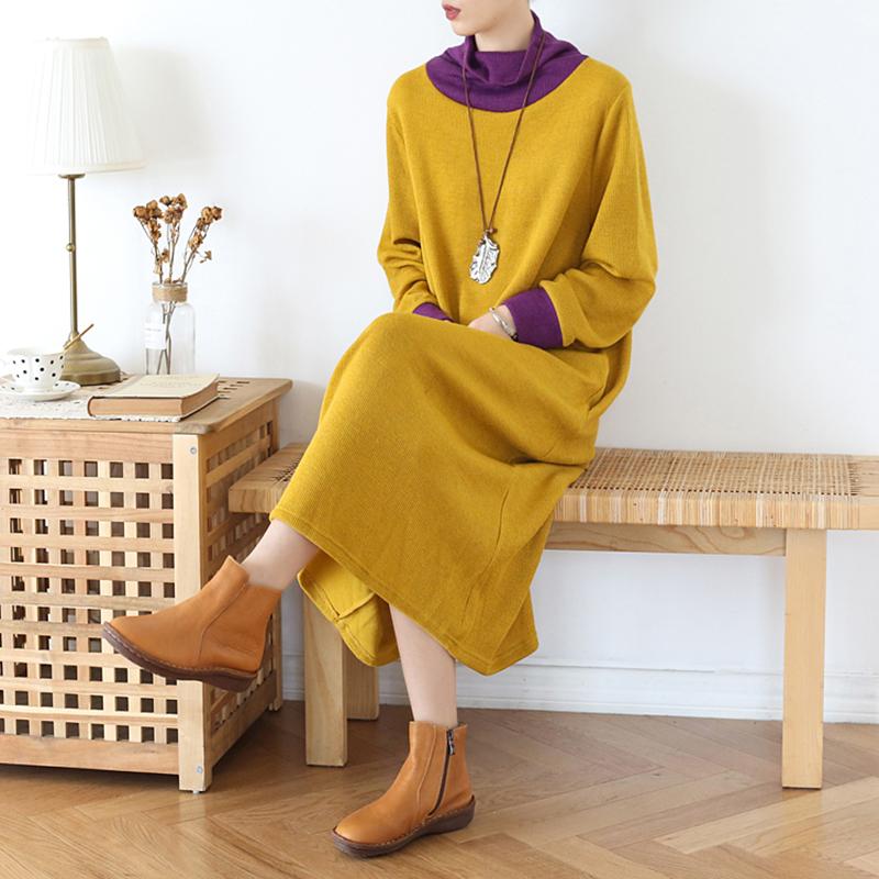Solid Color Casual Elegant Knit Dress