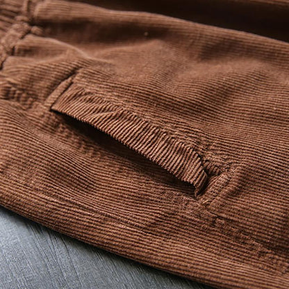 Solid Color Corduroy Two Piece Suit