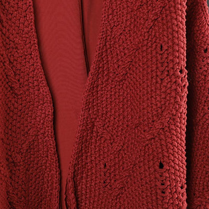 Solid Color Double Layer Knit Waistcoat