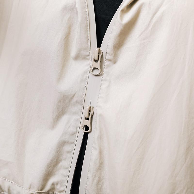 Solid Color Drawstring Pockets Trench Coat
