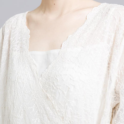 Solid Color Embroidery Casual Dress With Lining