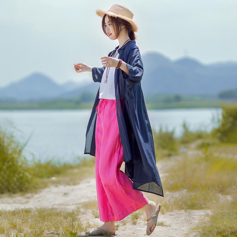 Solid Color Irregular Hem Casual Loose Shirt