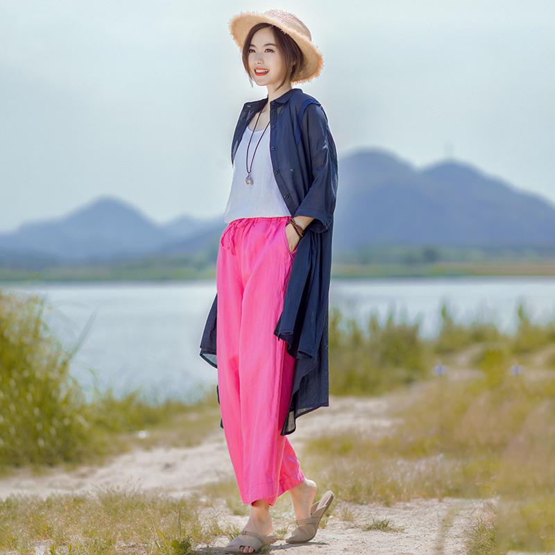 Solid Color Irregular Hem Casual Loose Shirt