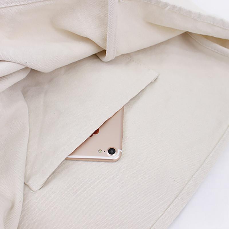 Solid Color Large Capacity Canvas Bag