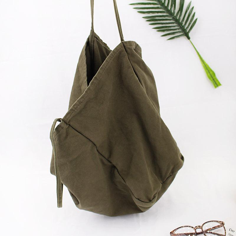 Solid Color Large Capacity Canvas Bag