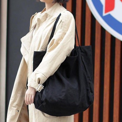 Solid Color Large Capacity Canvas Bag