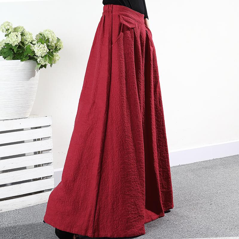 Solid Color Loose Elegant Thick Wide Leg Pants