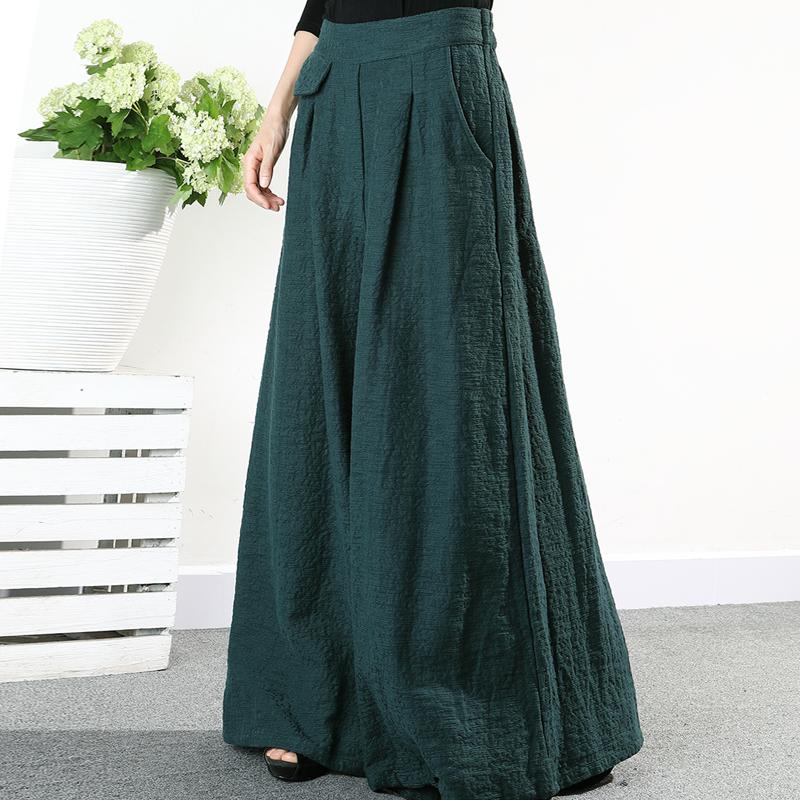 Solid Color Loose Elegant Thick Wide Leg Pants