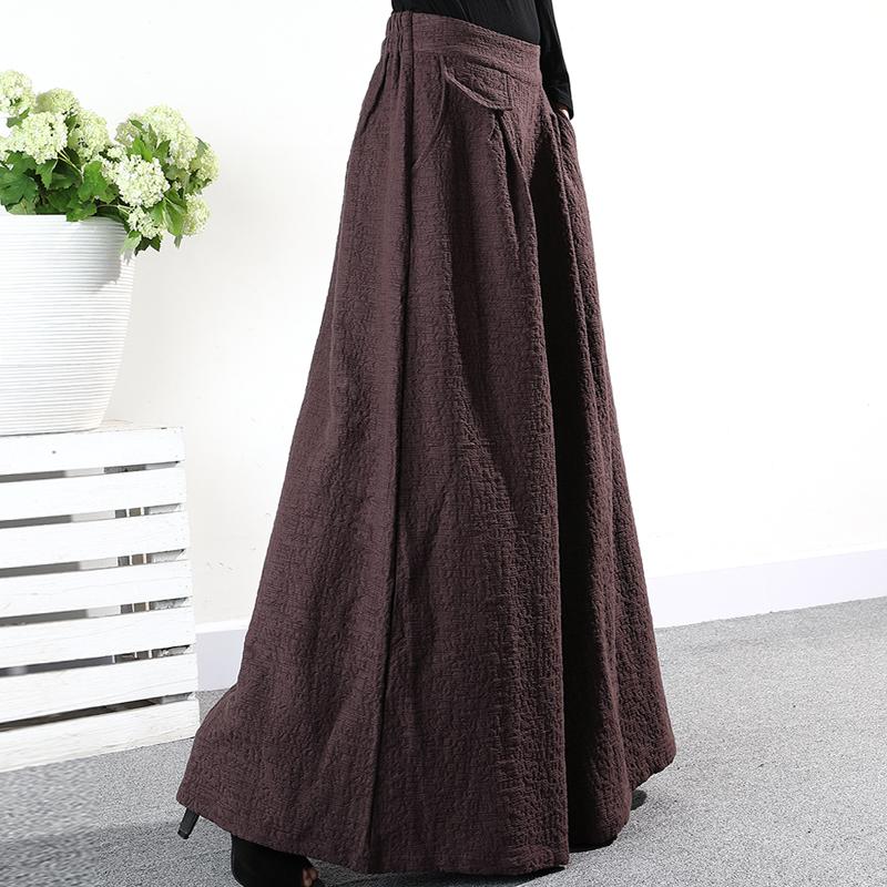 Solid Color Loose Elegant Thick Wide Leg Pants