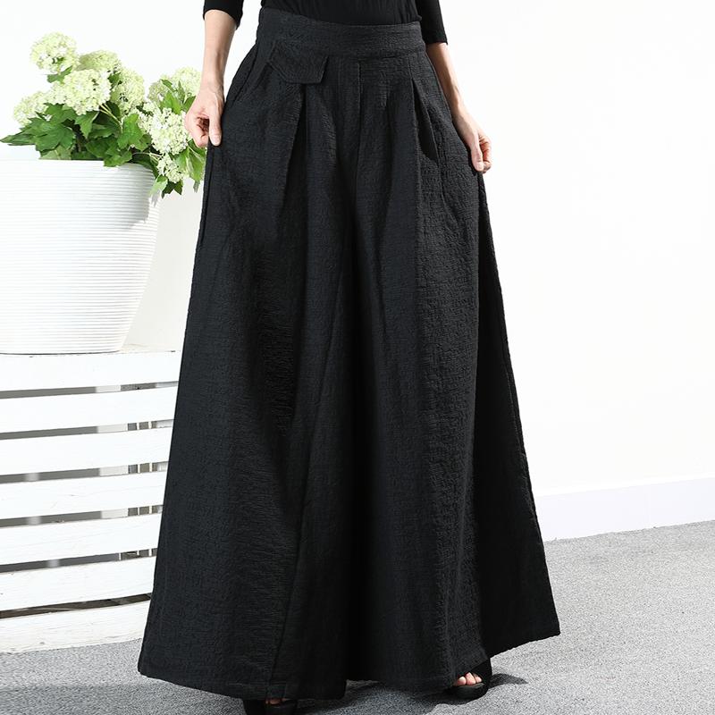Solid Color Loose Elegant Thick Wide Leg Pants