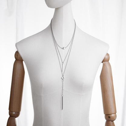 Solid Color Multi Layer Alloy Necklace