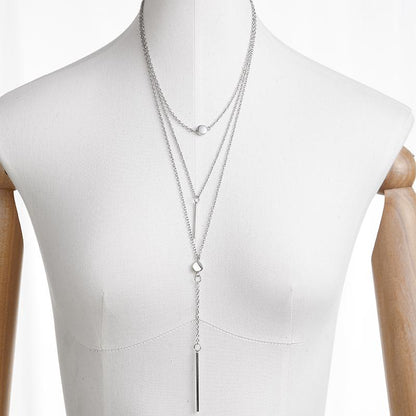 Solid Color Multi Layer Alloy Necklace