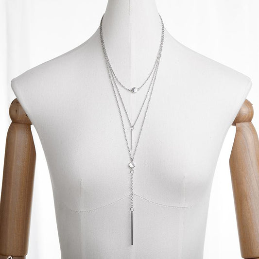 Solid Color Multi Layer Alloy Necklace