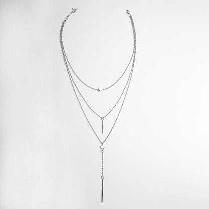 Solid Color Multi Layer Alloy Necklace