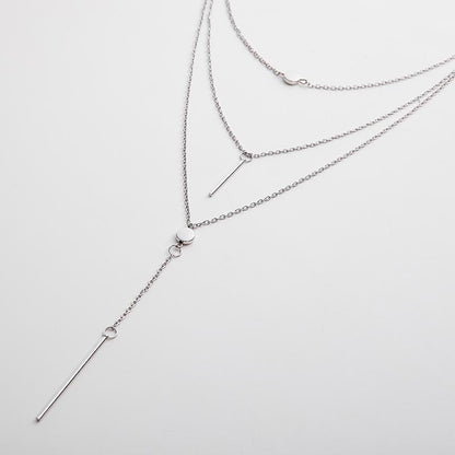 Solid Color Multi Layer Alloy Necklace