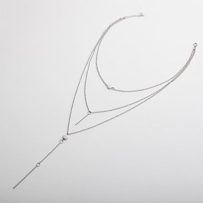 Solid Color Multi Layer Alloy Necklace