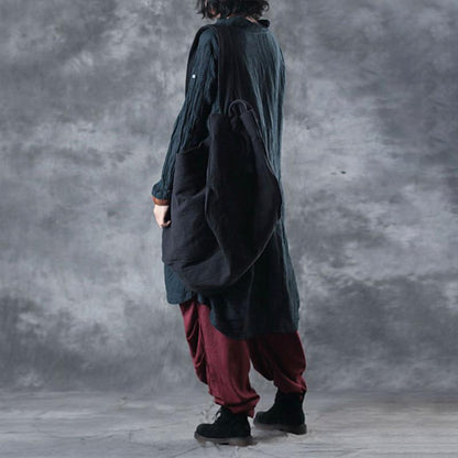 Solid Color Pleated Long Sleeve Shirt