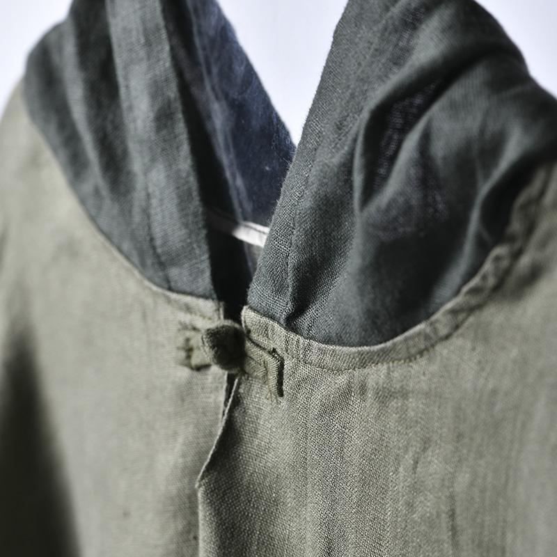 Solid Color Pullover Spliced Thin Hoodie