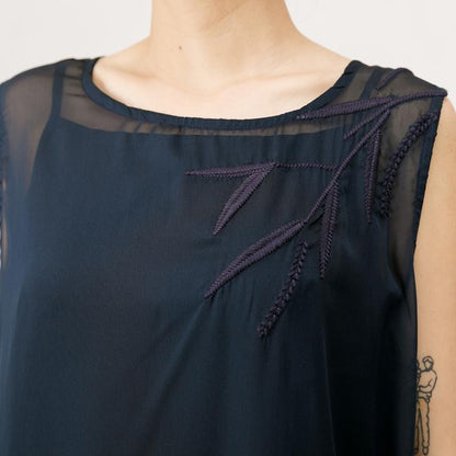 Solid Color Spliced Sleeveless Soft Dress