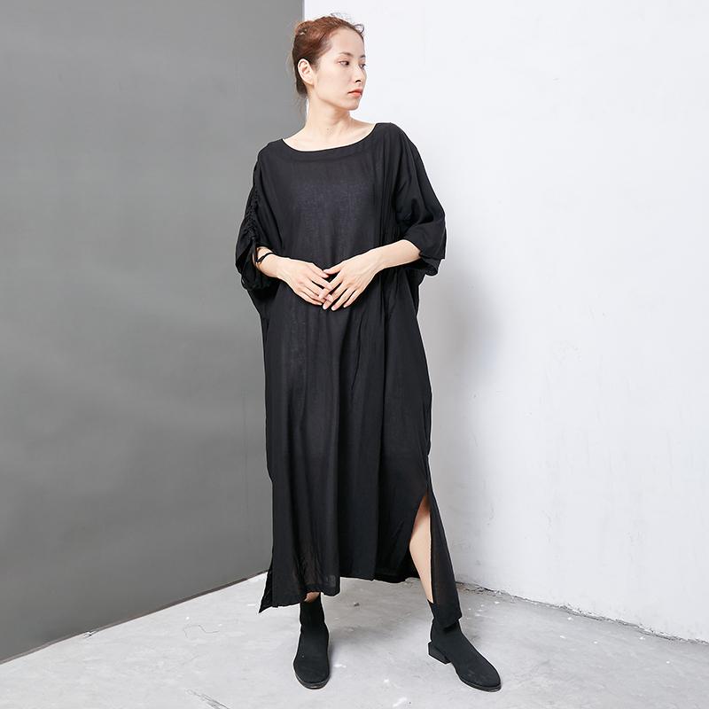 Solid Casual Short Sleeve Round Neck Dress