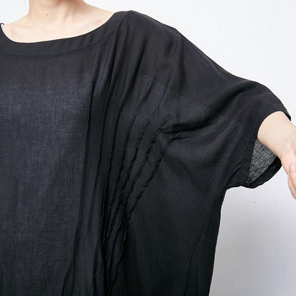 Solid Casual Short Sleeve Round Neck Dress