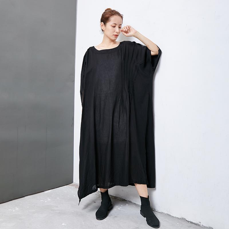 Solid Casual Short Sleeve Round Neck Dress