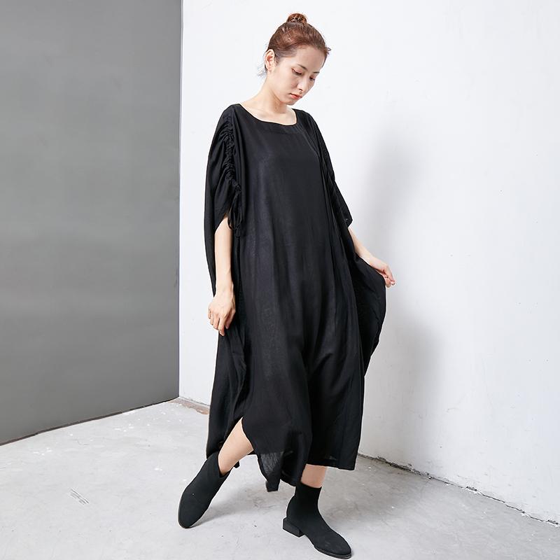 Solid Casual Short Sleeve Round Neck Dress