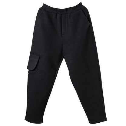 Solid Color Thick Warm Casual Pants