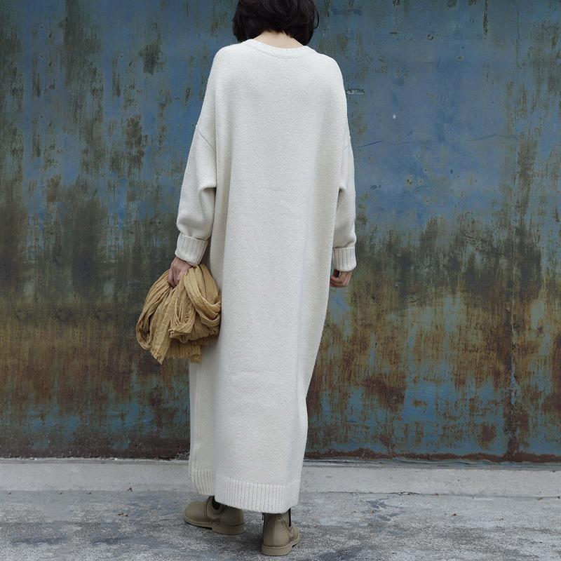 Solid Color Thick Warm Knit Dress