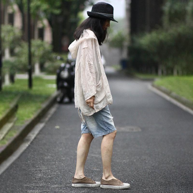 Solid Color Thin Sun Protection Hooded Coat