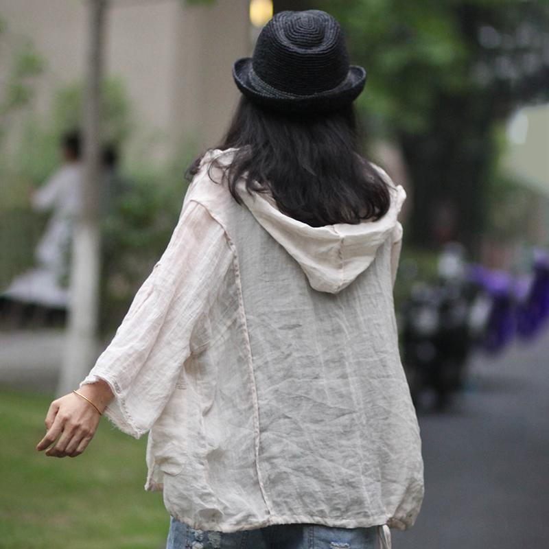 Solid Color Thin Sun Protection Hooded Coat