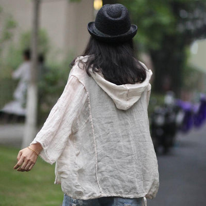 Solid Color Thin Sun Protection Hooded Coat