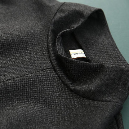 Solid Color Turtleneck Top And Harem Pants