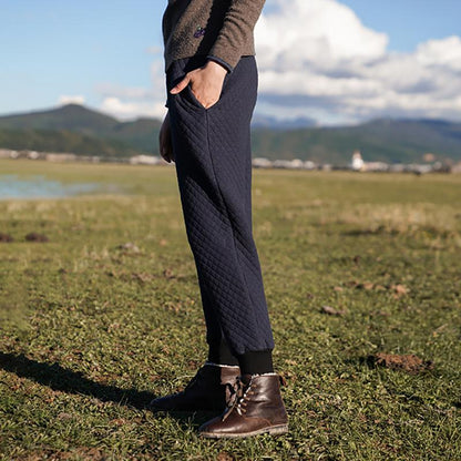 Plus Size - Solid Color Warm Casual Harem Pants