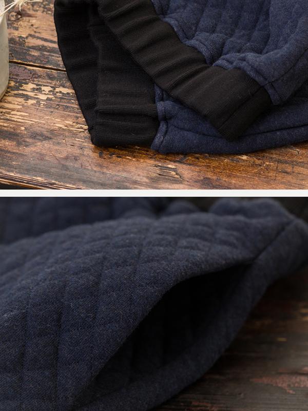 Plus Size - Solid Color Warm Casual Harem Pants